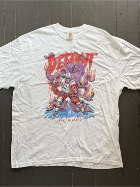 Detroit Hockey Dead Threads Apparel Comfort Colors White Tee
